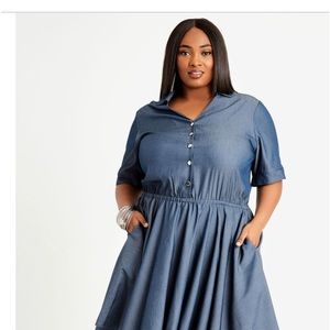 This is a nice denim look asymmetrical dress.